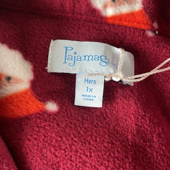 Pajamagram Santa Fleece pajamas 1X - Picture 3 of 8